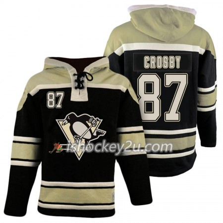 Mænd NHL Pittsburgh Penguins Sidney Crosby 87 Sort Sawyer Hooded Sweatshirt